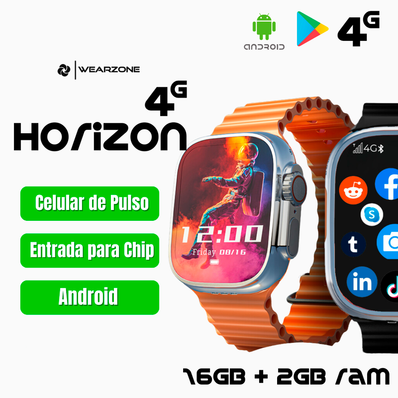 Celular de Pulso 4G - WearZone Horizon