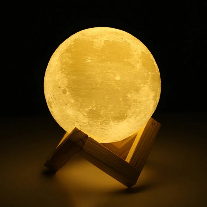 Luminária Lua Cheia – LED 3D